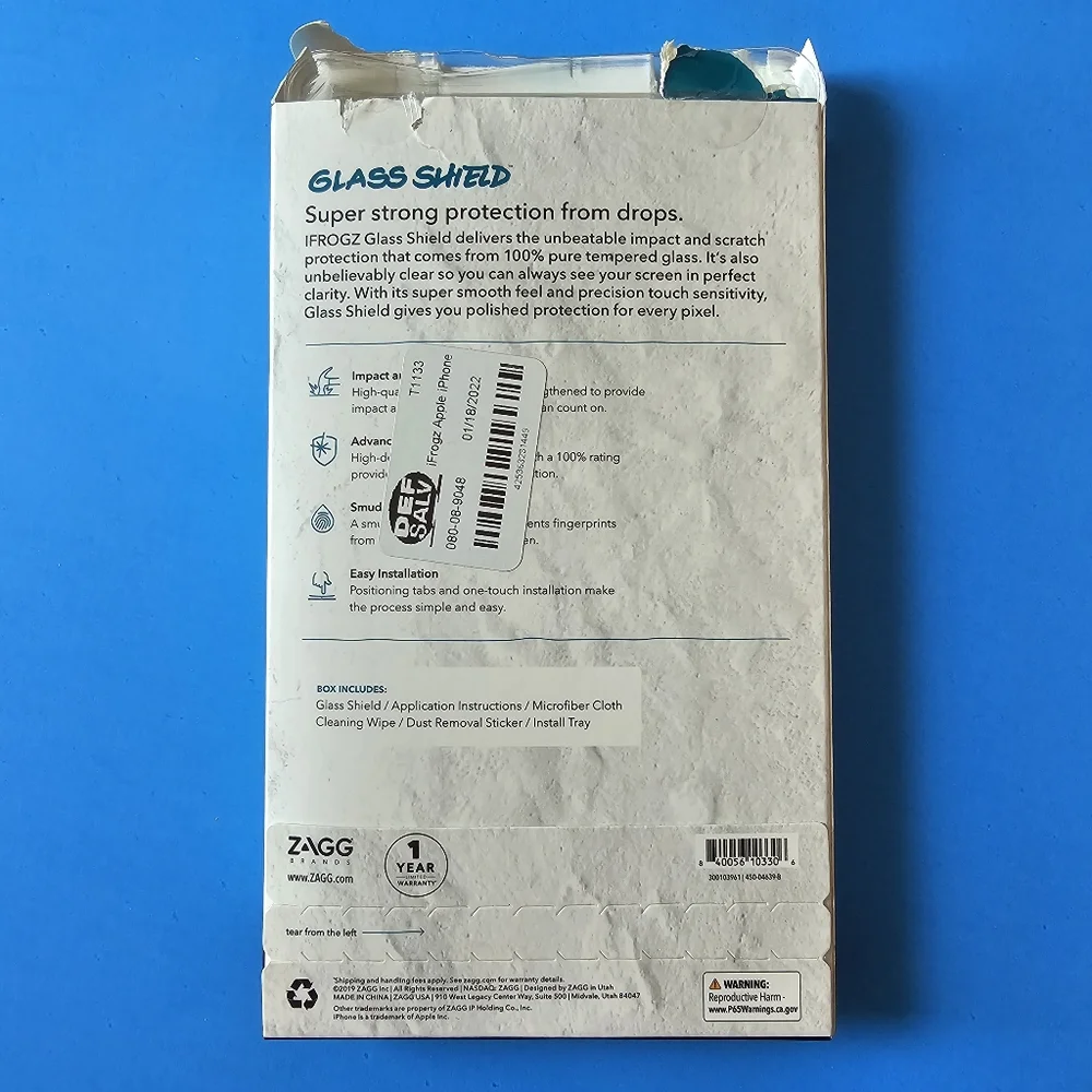 iPhone 11 - iFrogz Glass Shield Screen Protector (CLEAR)